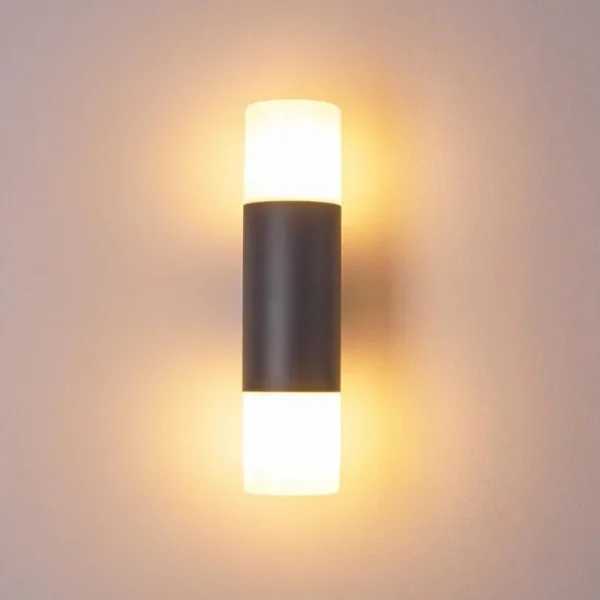 hofstein Applique murale d'extérieur Schafhaus Anthracite, 2 lumières* Lampes Modernes