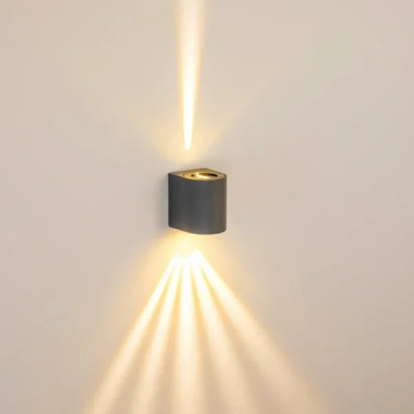 hofstein Applique murale d'extérieur Mora LED Gris, 2 lumières* Lampes Modernes