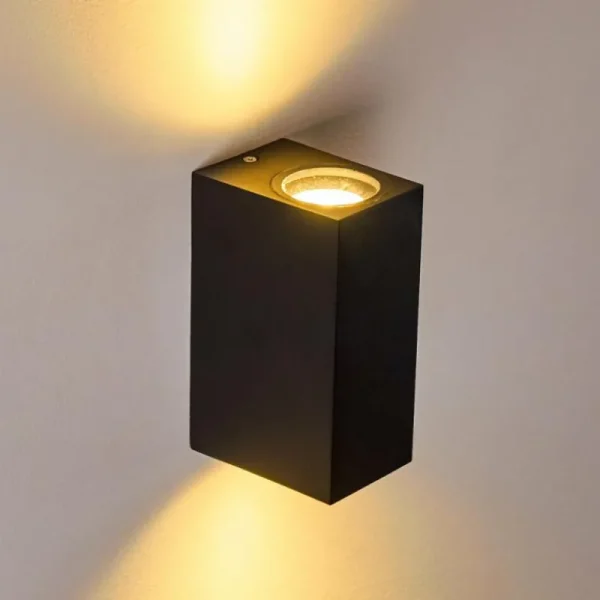 hofstein Applique murale d'extérieur Nordborg LED Noir, 2 lumières* Lampes Modernes