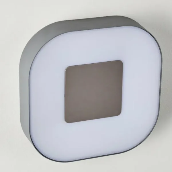 hofstein Applique murale d'extérieur Feldsted LED Argenté, 1 lumière, Changeur de couleurs* Lampes Modernes