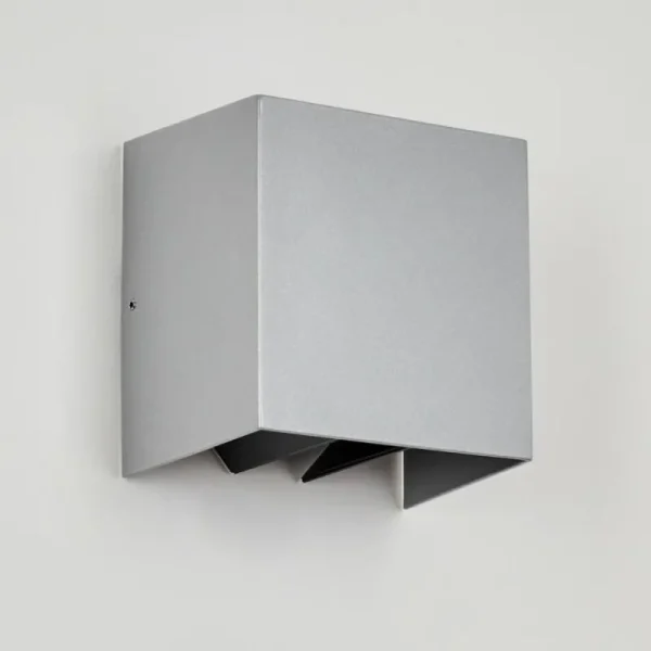 hofstein Applique murale d'extérieur Hoods LED Gris, 2 lumières* Lampes En Verre