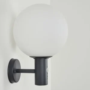 hofstein Applique murale d'extérieur Bubodefo Anthracite, 1 lumière, Détecteur de mouvement* Lampes Modernes