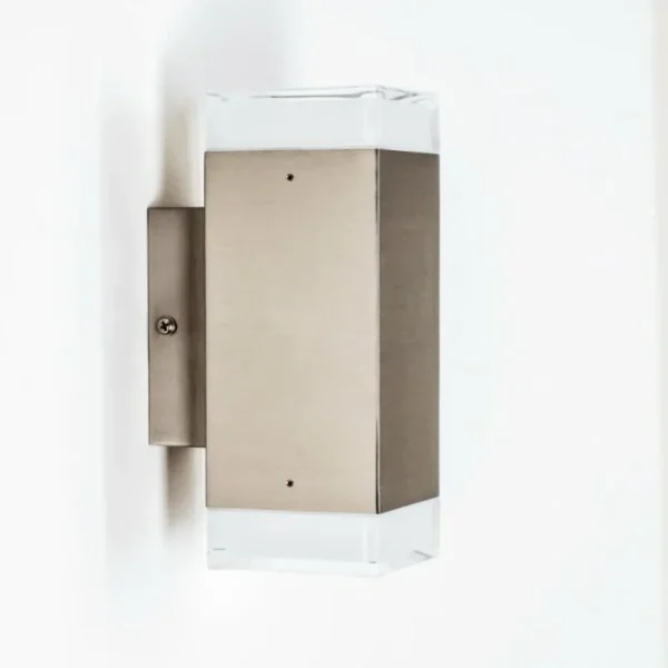 hofstein Applique murale d'extérieur Tibor LED Acier inoxydable, 2 lumières* Lampes Modernes