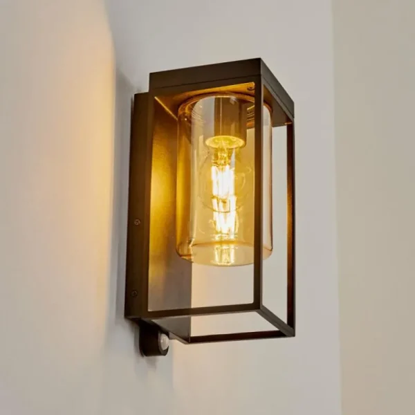 hofstein Applique murale d'extérieur Palanga LED Noir, 1 lumière, Détecteur de mouvement* Lampes Modernes