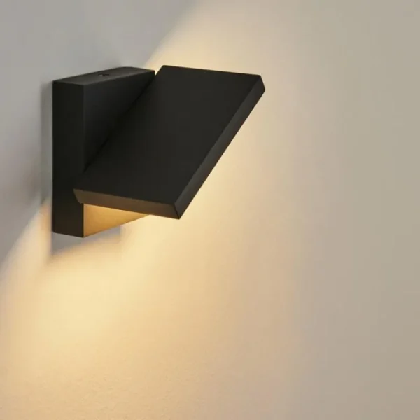 hofstein Applique murale d'extérieur Lyckan LED Noir, 1 lumière, Détecteur de mouvement* Lampes Modernes