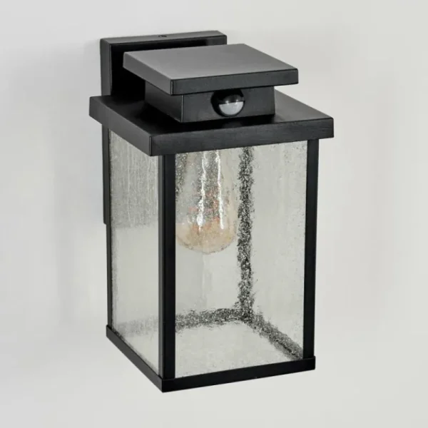 hofstein Applique murale d'extérieur Tieva Noir, 1 lumière, Détecteur de mouvement* Lampes Modernes