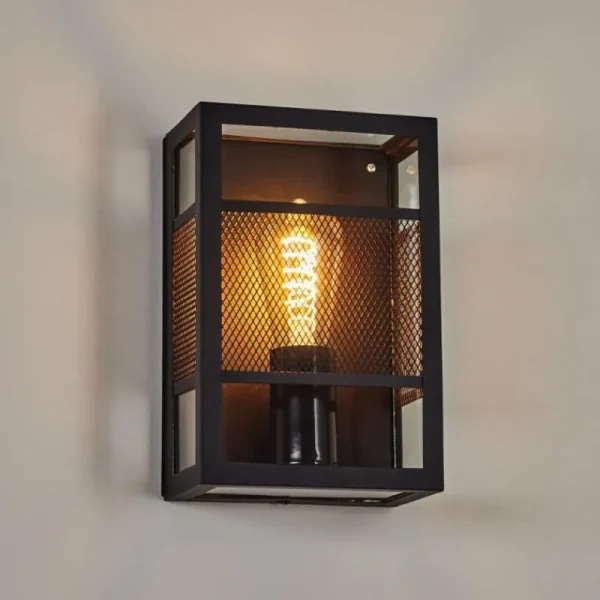 hofstein Applique murale d'extérieur Nelgen Noir, 1 lumière* Lampes Modernes