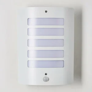 hofstein Applique murale d'extérieur Alslev Blanc, 1 lumière, Détecteur de mouvement* Lampes Modernes