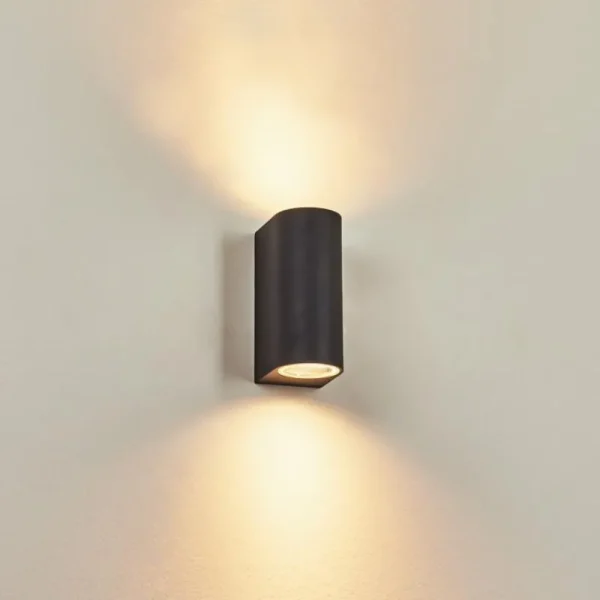 hofstein Applique murale d'extérieur Skaabu Noir, Blanc, 2 lumières* Lampes Modernes