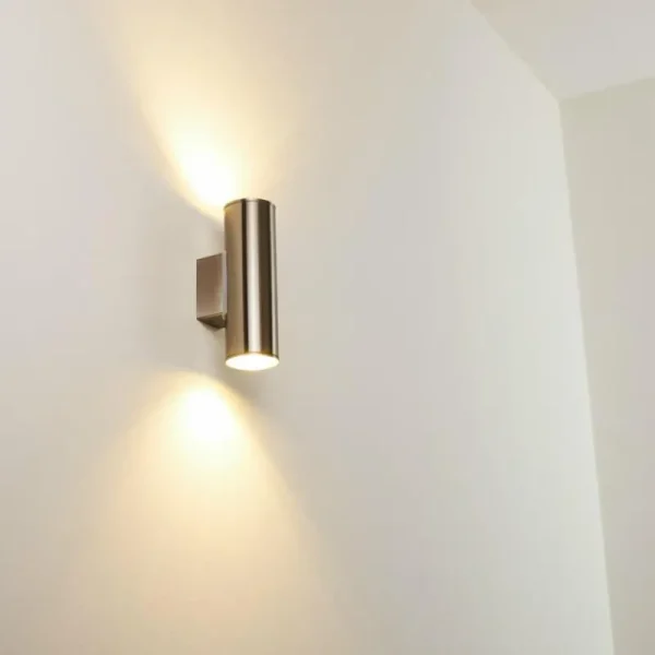 hofstein Applique murale d'extérieur Brachy LED Acier inoxydable, 2 lumières* Lampes Modernes