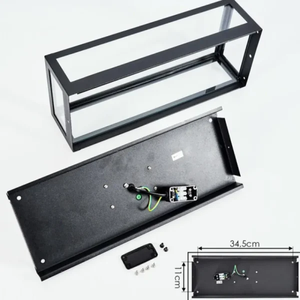 hofstein Applique murale d'extérieur Caudry Noir, 2 lumières* Lampes Modernes