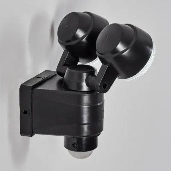 hofstein Applique murale d'extérieur Anyarhwi LED Noir, 2 lumières, Détecteur de mouvement* Lampes Modernes