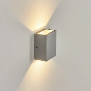 hofstein Applique murale d'extérieur Casmilo LED Argenté, 2 lumières* Lampes Modernes