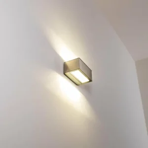 hofstein Applique murale d'extérieur Spider LED Acier inoxydable, 1 lumière* Lampes Modernes
