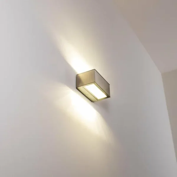 hofstein Applique murale d'extérieur Spider LED Acier inoxydable, 1 lumière* Lampes Modernes