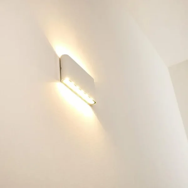hofstein Applique murale d'extérieur Marsh LED Blanc, 2 lumières* Lampes Modernes