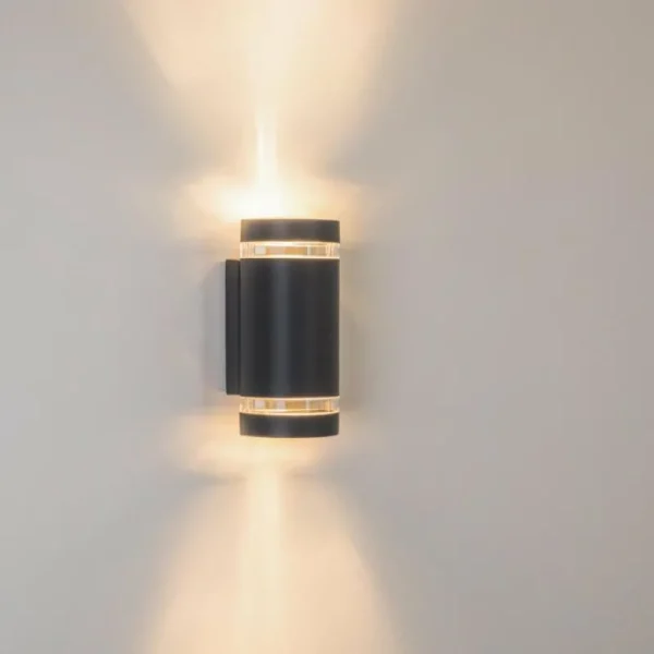 hofstein Applique murale d'extérieur Tagish Anthracite, 2 lumières* Lampes Modernes