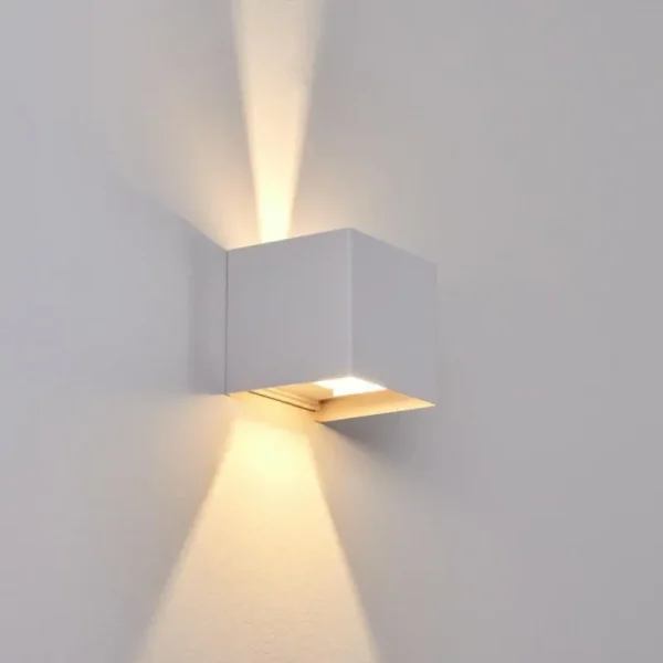 hofstein Applique murale d'extérieur Everton LED Blanc, 2 lumières* Lampes Modernes