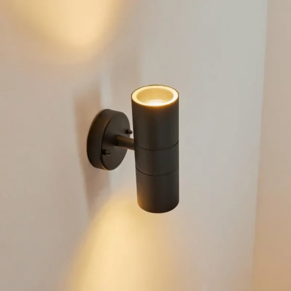 hofstein Applique murale d'extérieur Koila Noir, 2 lumières* Lampes Modernes