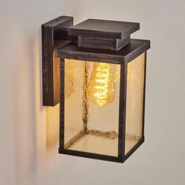 hofstein Applique murale d'extérieur Tieva Noir, Argenté, 1 lumière* Lampes Modernes