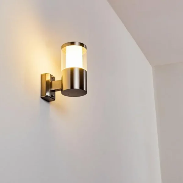 hofstein Applique murale d'extérieur Leon LED Nickel mat, 1 lumière* Lampes Modernes