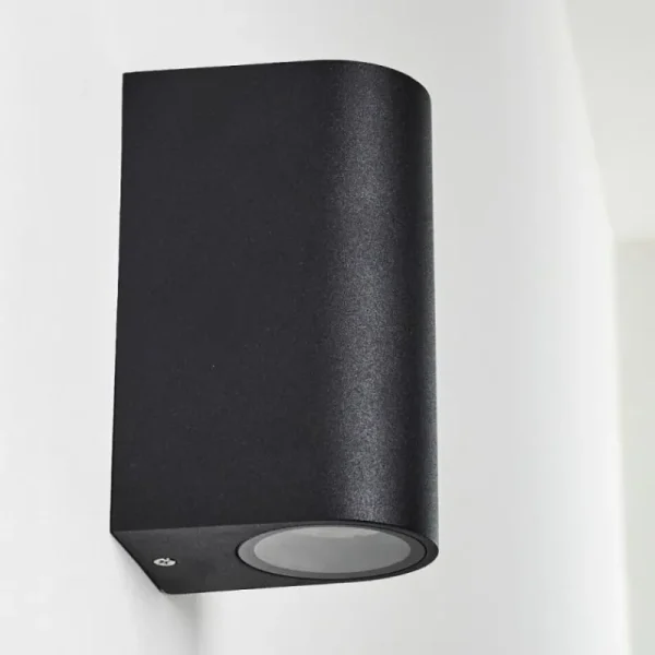 hofstein Applique murale d'extérieur Nordborg LED Noir, 2 lumières* Lampes Modernes