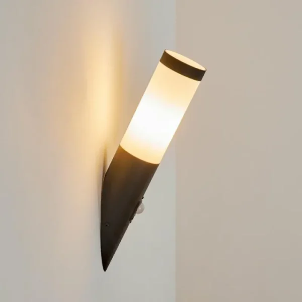 hofstein Applique murale d'extérieur Ruti Noir, 1 lumière, Détecteur de mouvement* Lampes Modernes