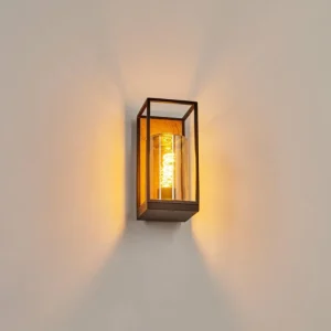 hofstein Applique murale d'extérieur Palanga Brun, Couleur bois, Noir, 1 lumière* Lampes Modernes
