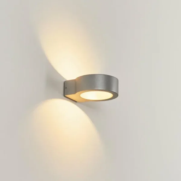 hofstein Applique murale d'extérieur Azervadinha LED Argenté, 1 lumière* Lampes Modernes