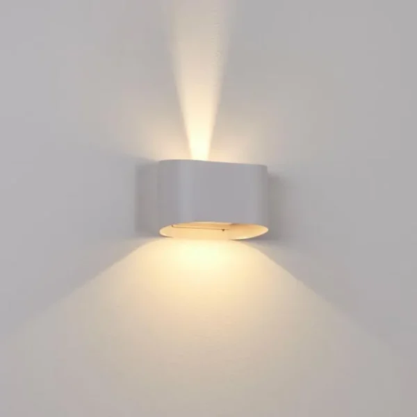 hofstein Applique murale d'extérieur Everton LED Blanc, 2 lumières* Lampes Modernes