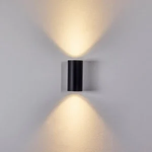 hofstein Applique murale d'extérieur Boda Noir, 2 lumières* Lampes Modernes