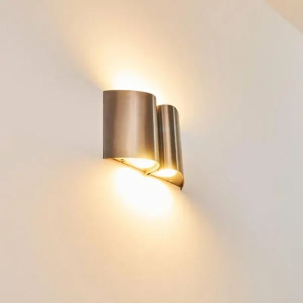 hofstein Applique murale d'extérieur Cornus LED Acier inoxydable, 4 lumières* Lampes Modernes