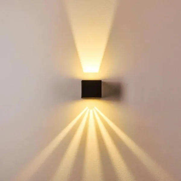 hofstein Applique murale d'extérieur Jonava LED Noir, 2 lumières* Lampes Modernes