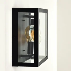 hofstein Applique murale d'extérieur Caudry Noir, 2 lumières* Lampes Modernes