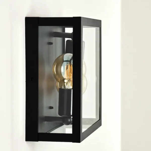 hofstein Applique murale d'extérieur Caudry Noir, 2 lumières* Lampes Modernes