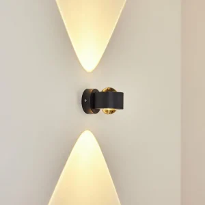 hofstein Applique murale d'extérieur Andersro LED Noir, 2 lumières* Lampes Modernes