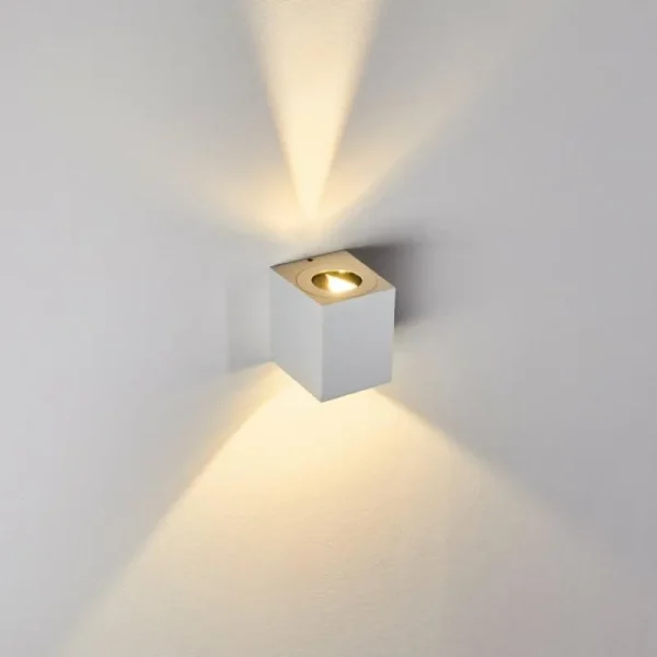 hofstein Applique murale d'extérieur Mora LED Blanc, 2 lumières* Lampes Modernes