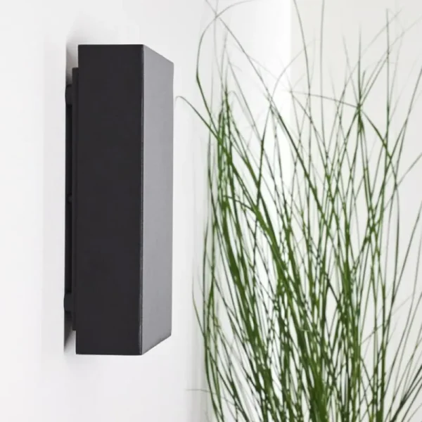 hofstein Applique murale d'extérieur Benin LED Noir, 2 lumières* Lampes Modernes