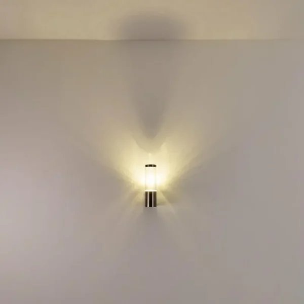 hofstein Applique murale d'extérieur Noreaz Chrome, 1 lumière* Lampes Modernes