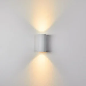 hofstein Applique murale d'extérieur Boda Blanc, 2 lumières* Lampes Modernes