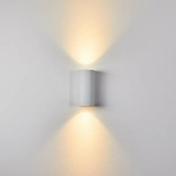 hofstein Applique murale d'extérieur Boda Blanc, 2 lumières* Lampes Modernes