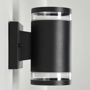 hofstein Applique murale d'extérieur Macoupin Noir, 2 lumières* Lampes Modernes