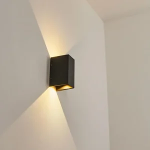 hofstein Applique murale d'extérieur Hoods LED Anthracite, 2 lumières* Lampes En Verre