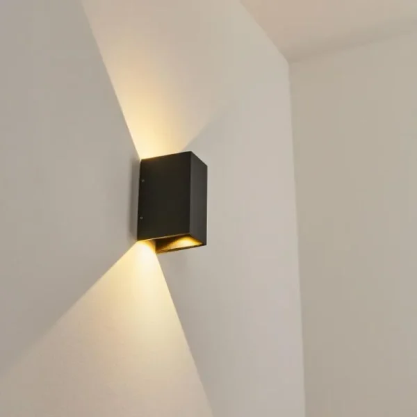 hofstein Applique murale d'extérieur Hoods LED Anthracite, 2 lumières* Lampes En Verre