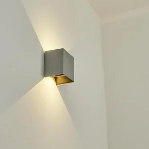 hofstein Applique murale d'extérieur Hoods LED Gris, 2 lumières* Lampes En Verre