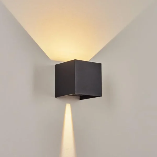 hofstein Applique murale d'extérieur Tamarin LED Noir, 2 lumières* Lampes Modernes