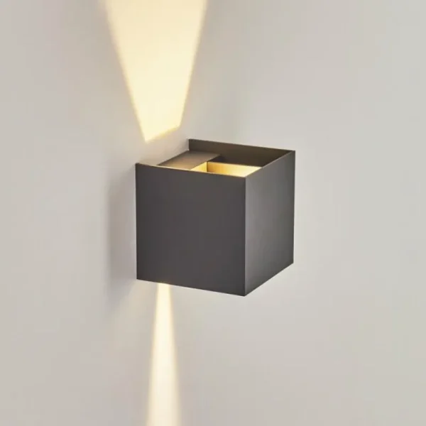 hofstein Applique murale d'extérieur Anobra LED Anthracite, Blanc, 1 lumière* Lampes Modernes