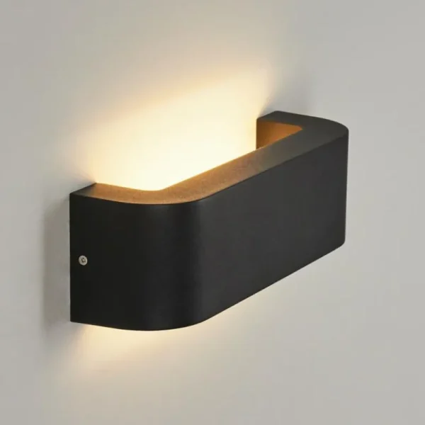 hofstein Applique murale d'extérieur Kirkhall LED Noir, 1 lumière* Lampes Modernes