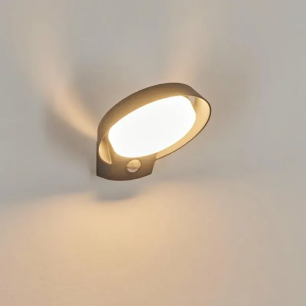 hofstein Applique murale d'extérieur Kelo LED Anthracite, 1 lumière, Détecteur de mouvement* Lampes Modernes