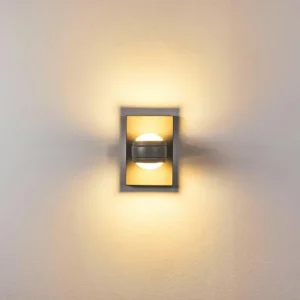 hofstein Applique murale d'extérieur Arsego LED Gris, 2 lumières* Lampes Modernes